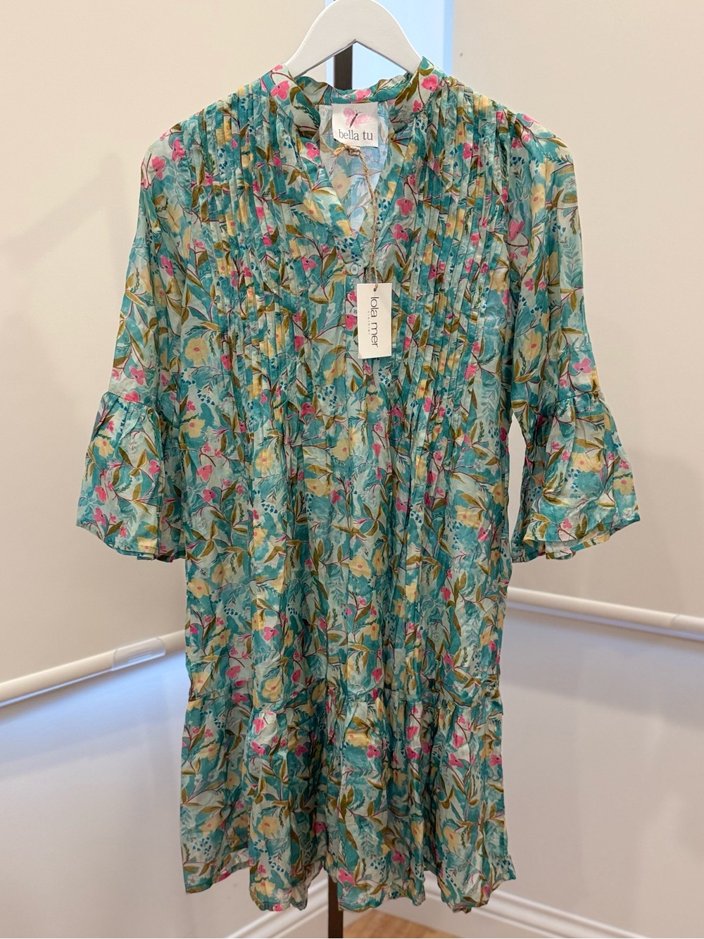 Bella Tu Kate Peasant Dress - Teal